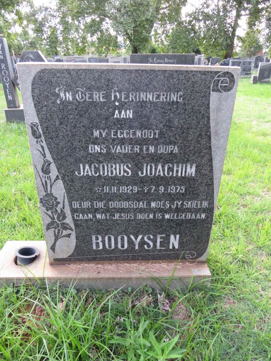 BOOYSEN Jacobus Joachim 1929-1975