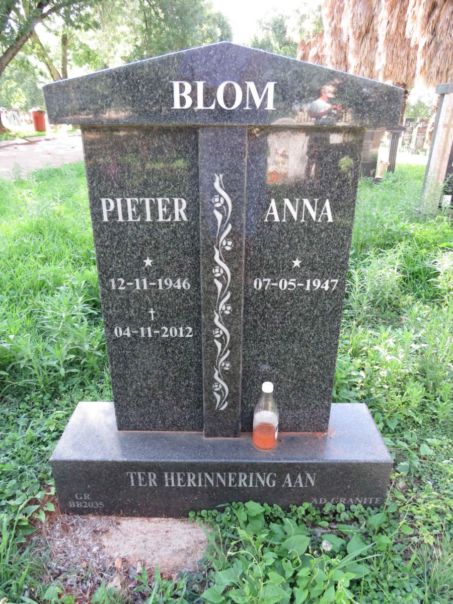 BLOM Pieter 1946-2012 &amp; Anna 1947-