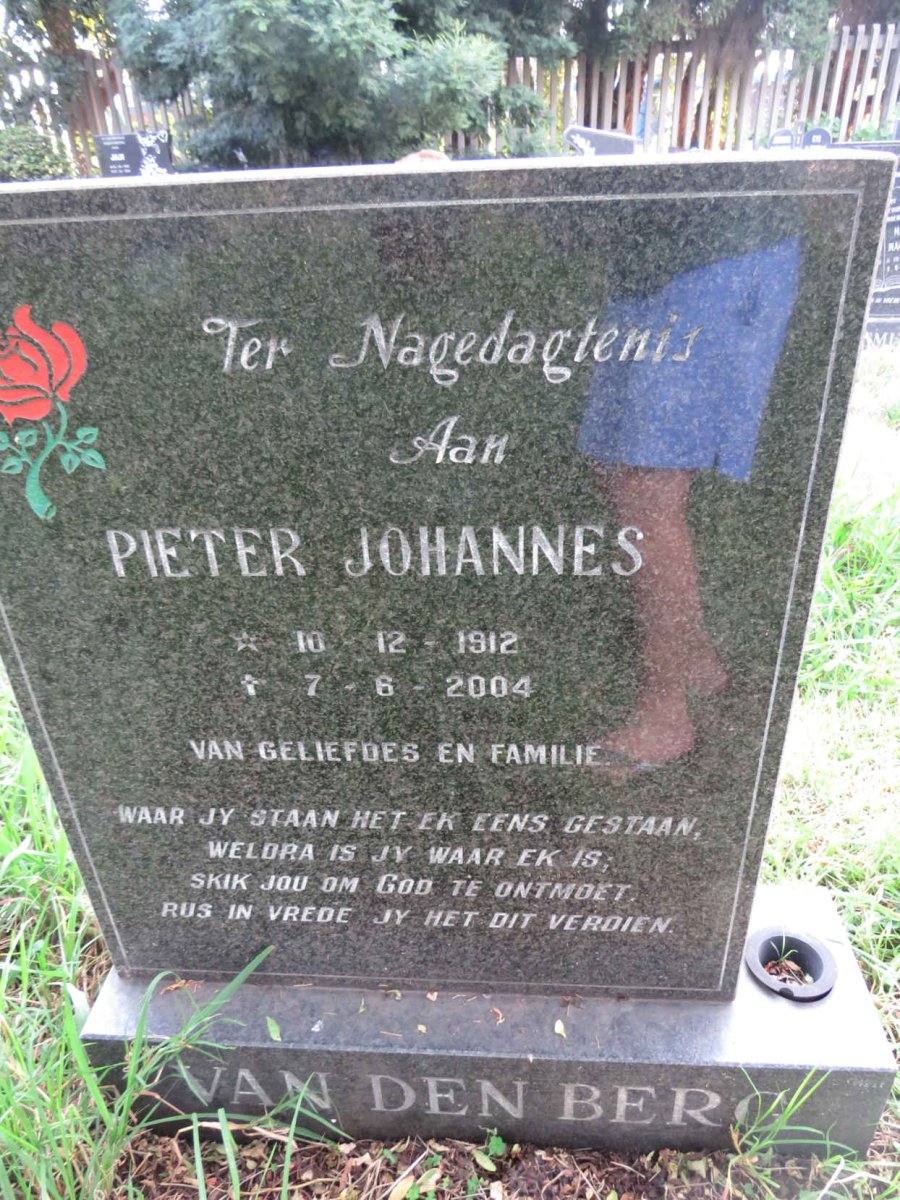 BERG Pieter Johannes, van der 1912-2004