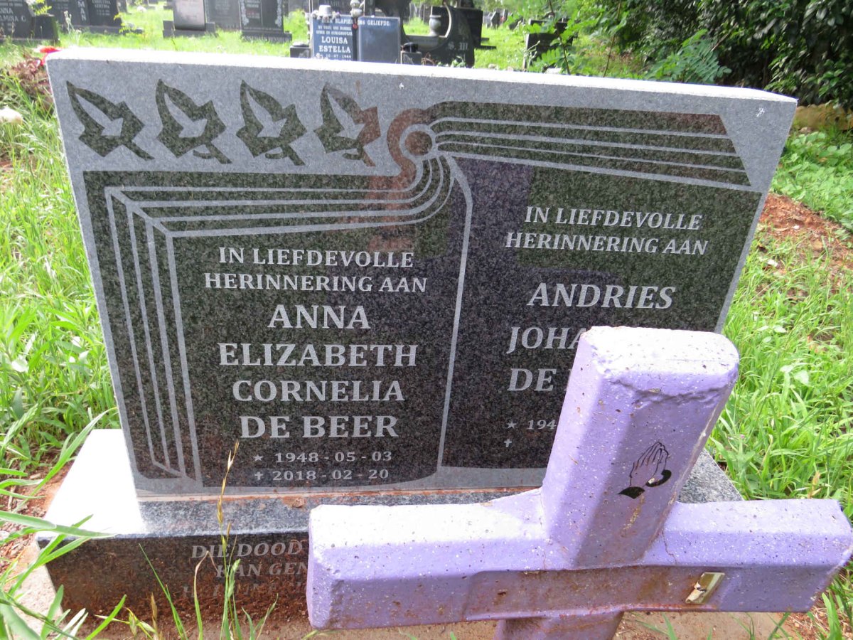 BEER Andries Johannes, de 1948- &amp; Anna Elizabeth Cornelia 1948-2018 _1