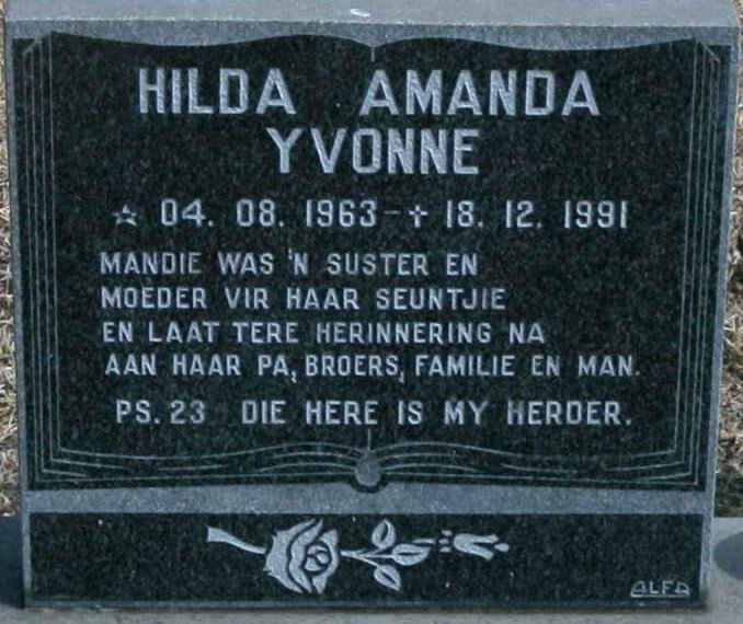 BELLING Hilda Amanda Yvonne 1963-1991