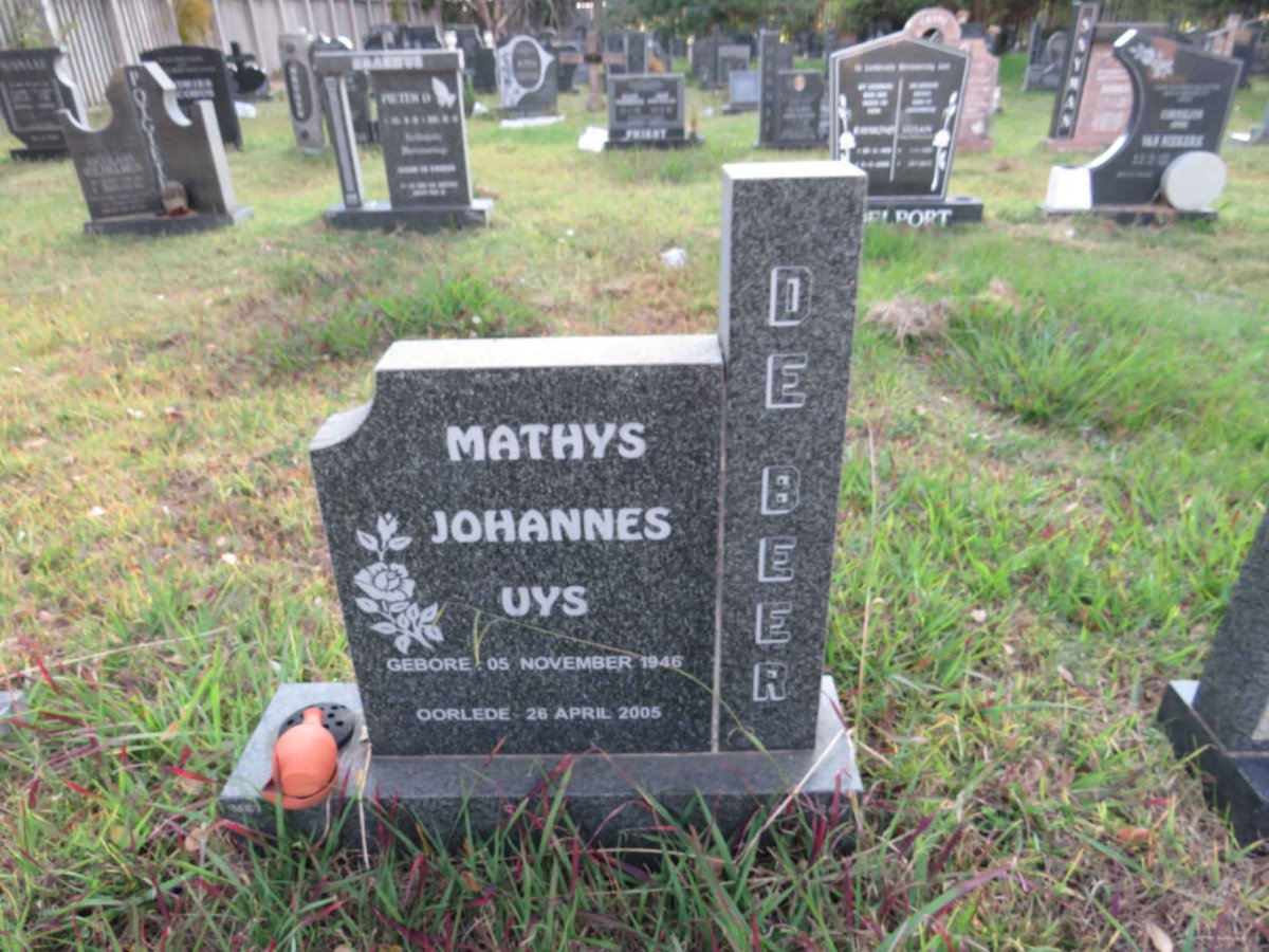 BEER Mathys Johannes Uys, de 1946-2005