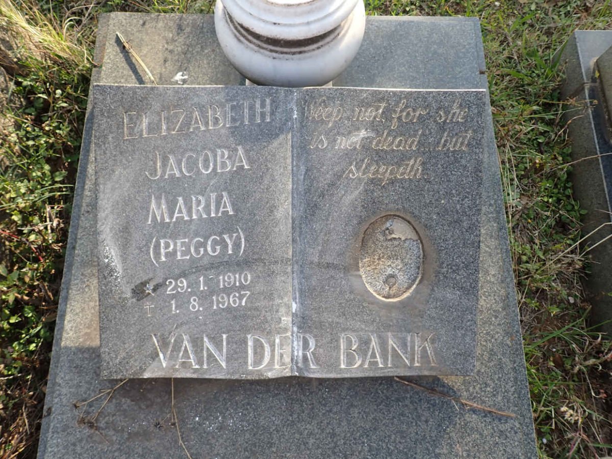 BANK Elizabeth Jacoba Maria, van der 1910-1967