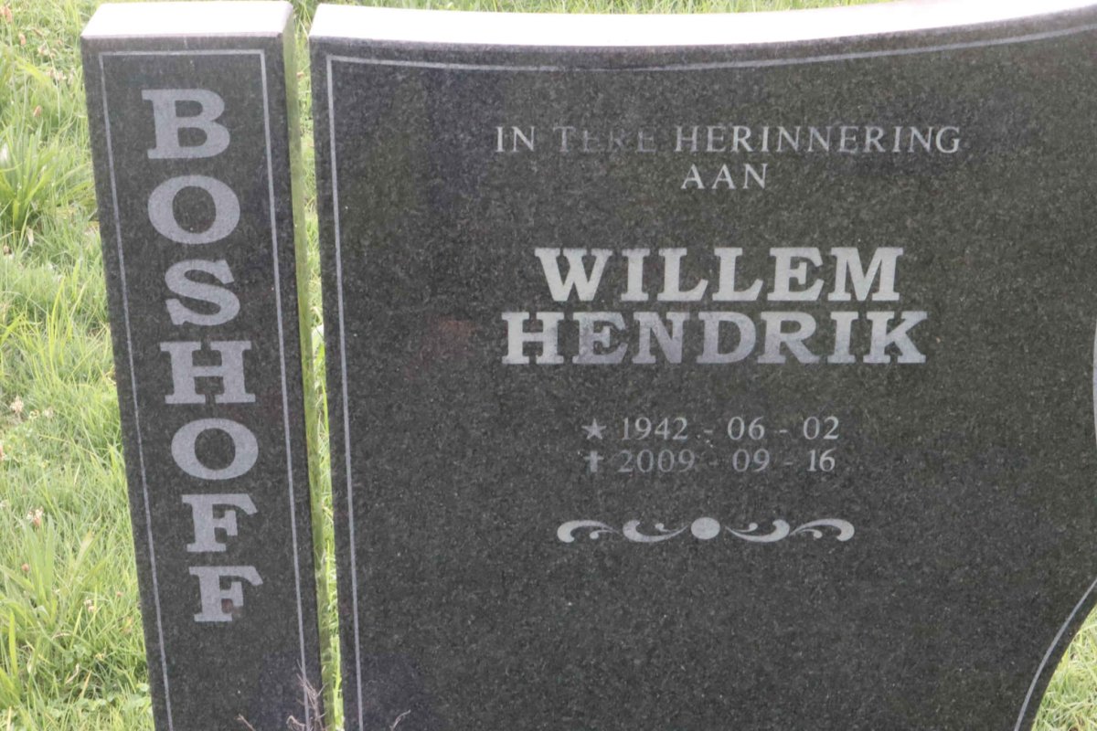 BOSHOFF Willem Hendrik 1942-2009