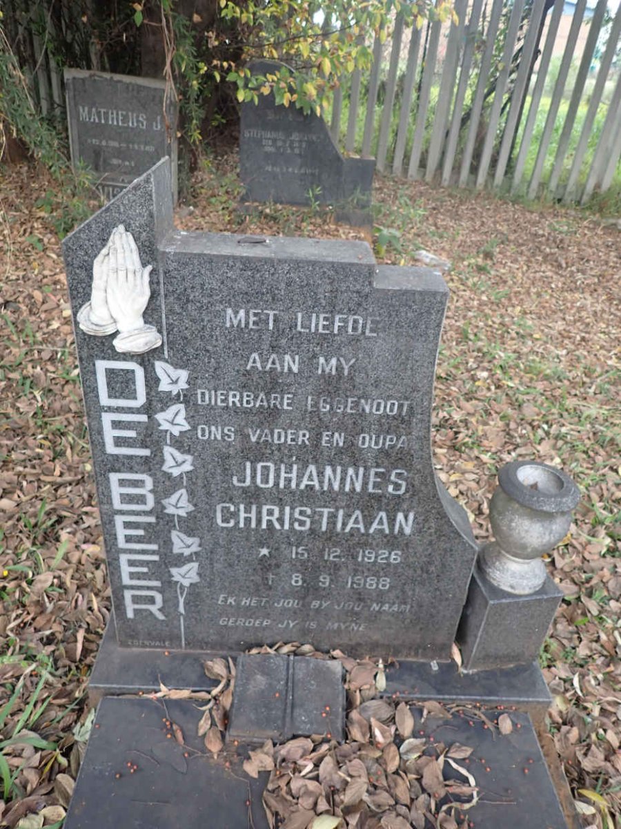 BEER Johannes Christiaan, de 1926-1988