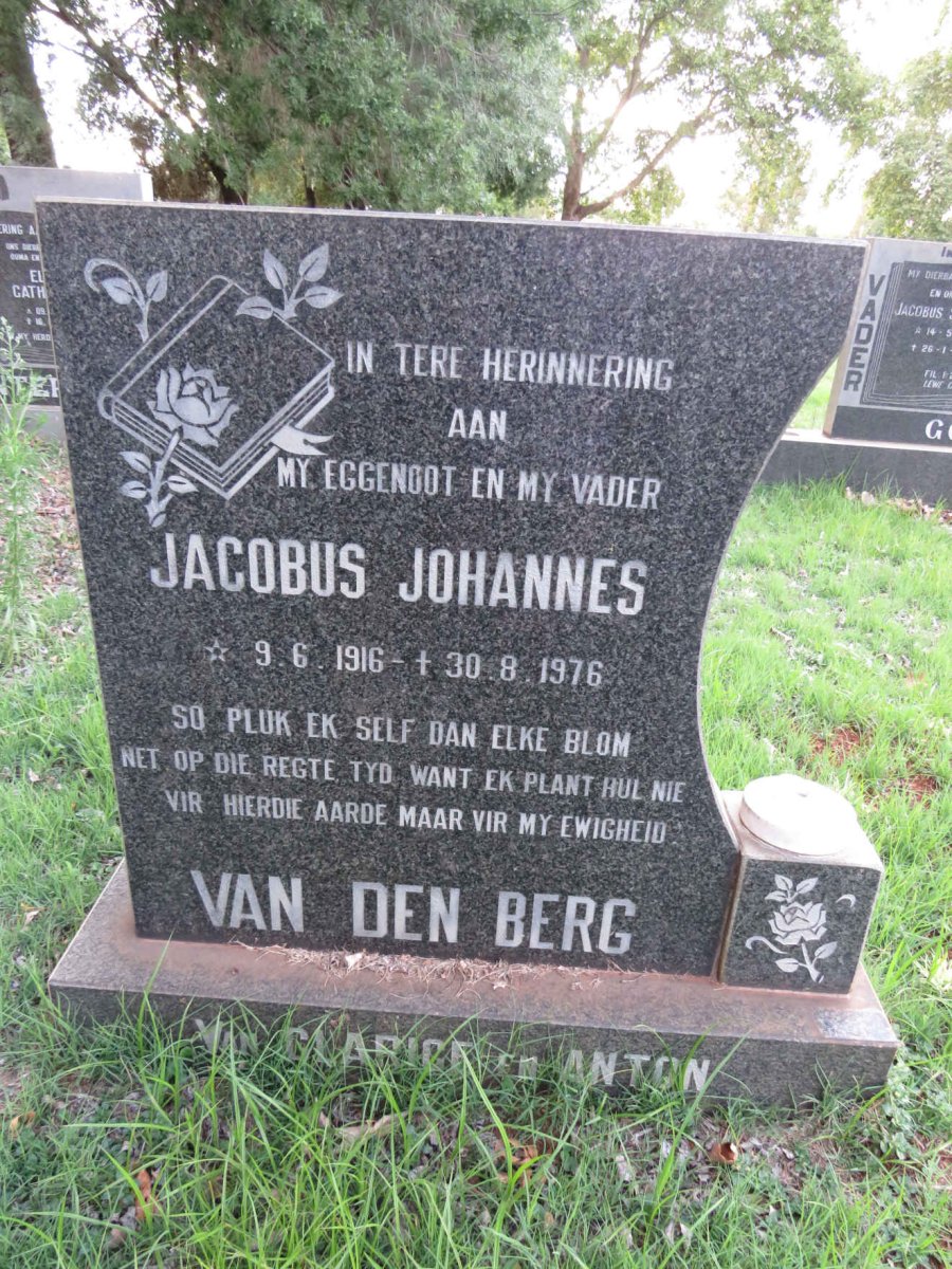 BERG Jacobus Johannes, van den 1916-1976