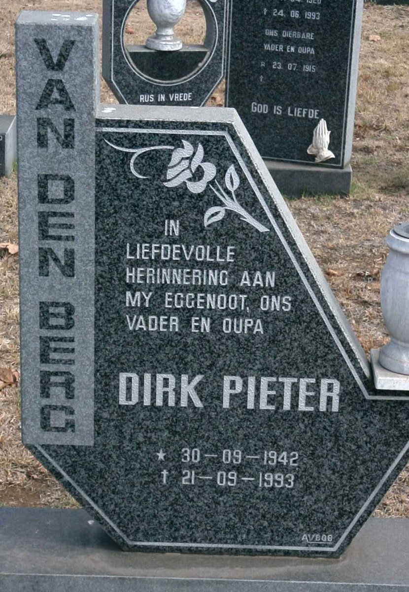 BERG Dirk Pieter, van den 1942-1993