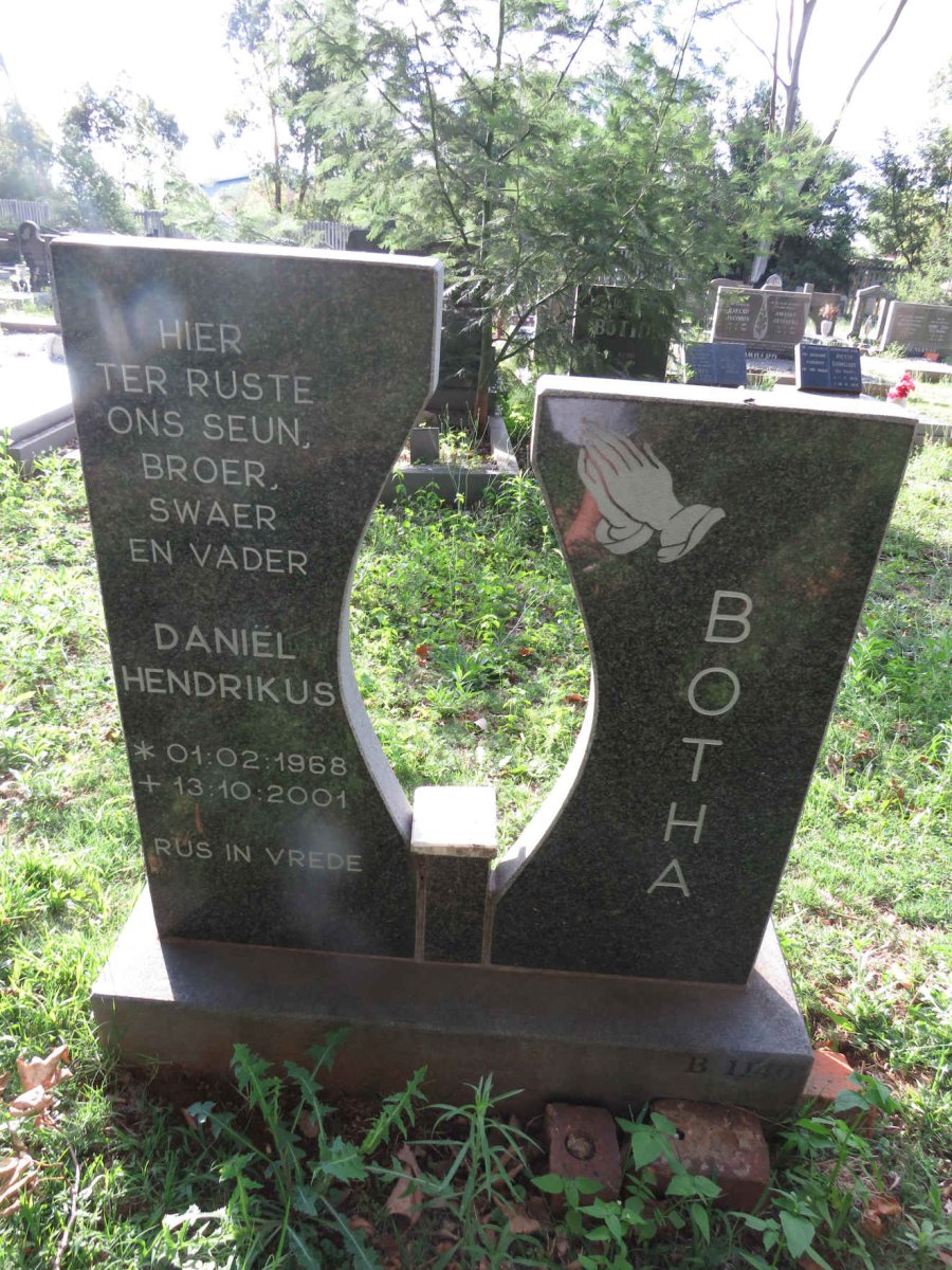 BOTHA Daniël Hendrikus 1968-2001