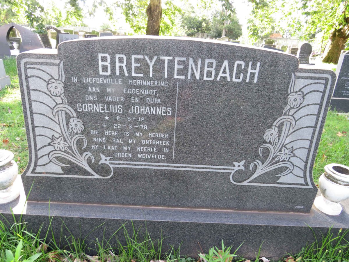 BREYTENBACH Cornelius Johannes 1912-1978