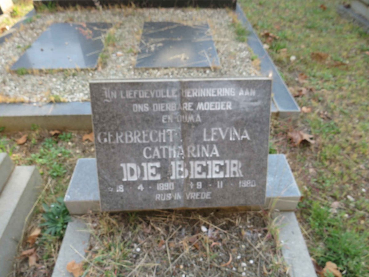 BEER Gerbrecht Levina Catharina, de 1890-1980