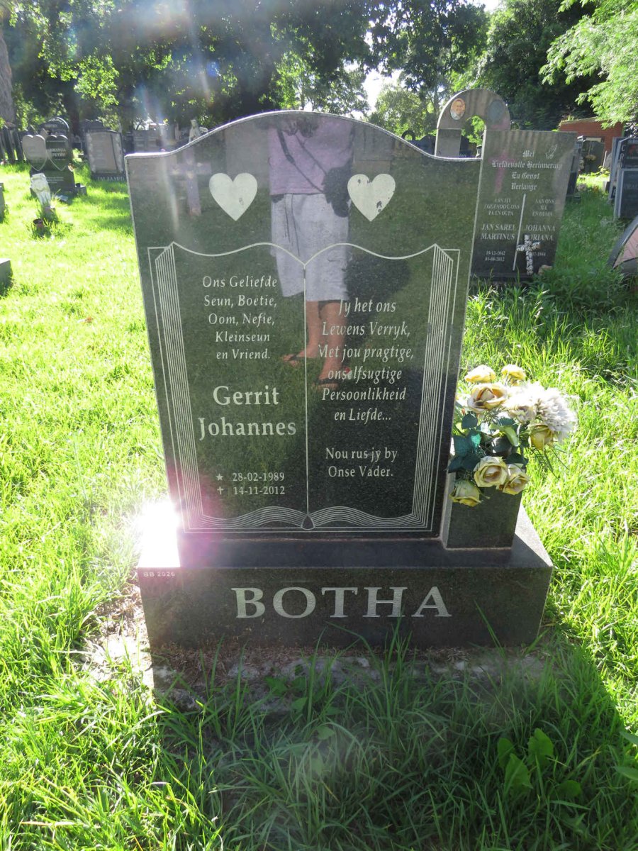 BOTHA Gerrit Johannes 1989-2012