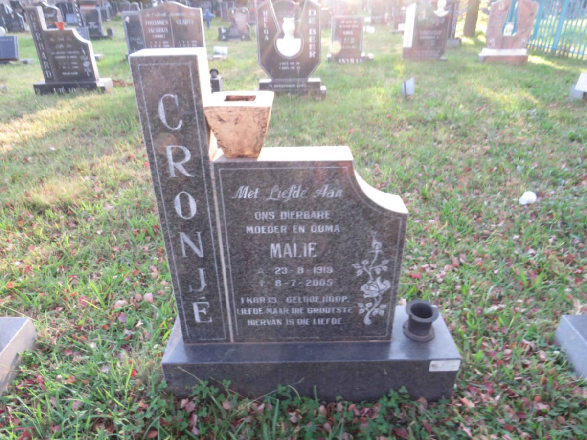 CRONJE Malie 1918-2005