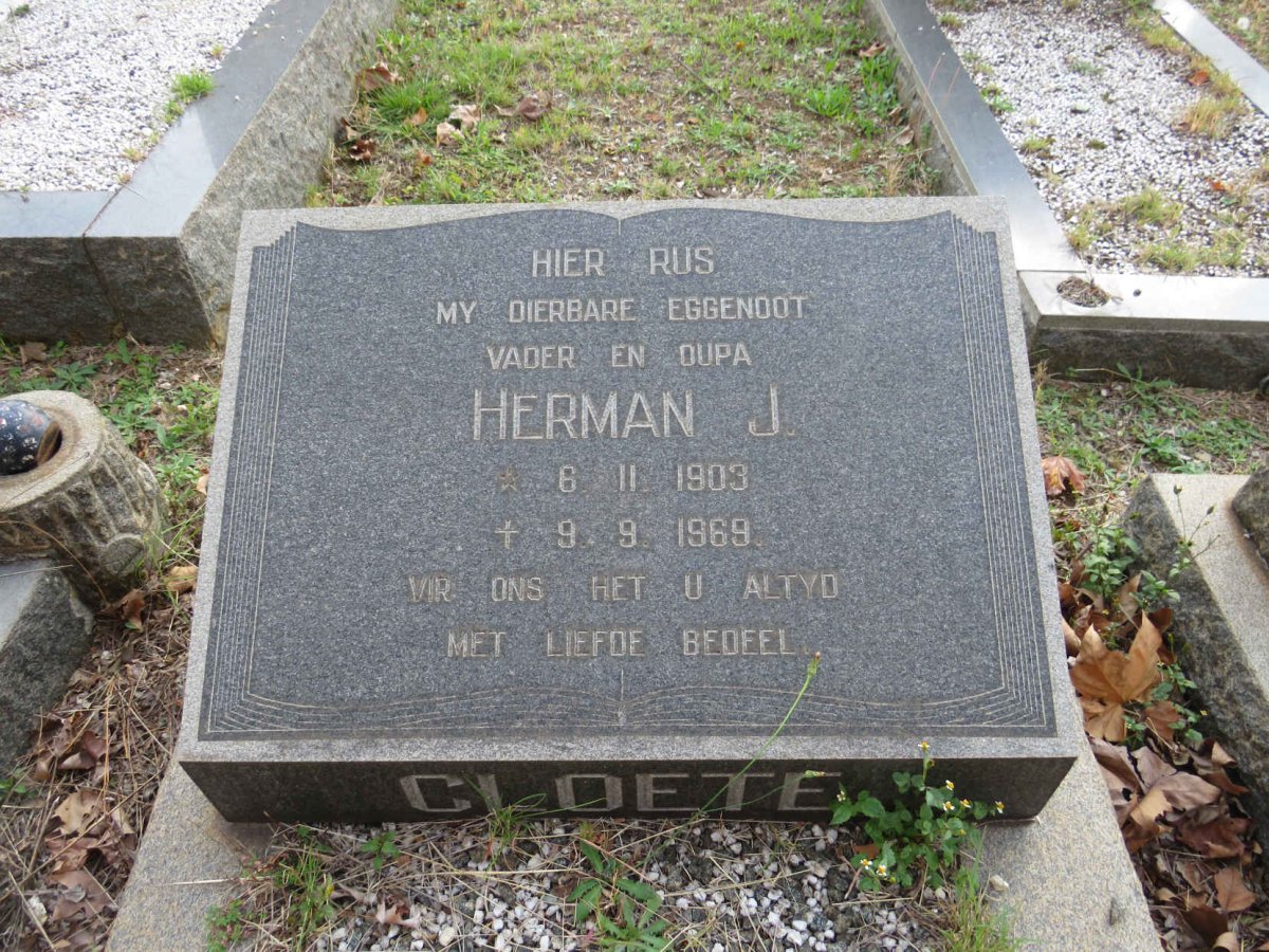 CLOETE Herman J. 1903-1969