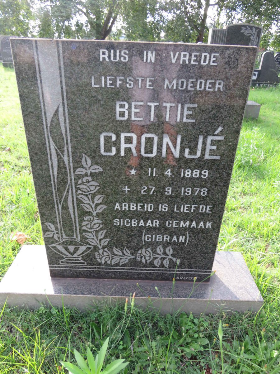 CRONJÉ Bettie 1889-1978