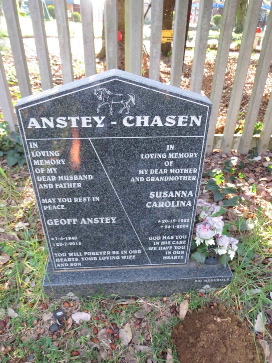CHASEN Susanna Carolina 1922-2004 :: ANSTEY Geoff 1949-2015