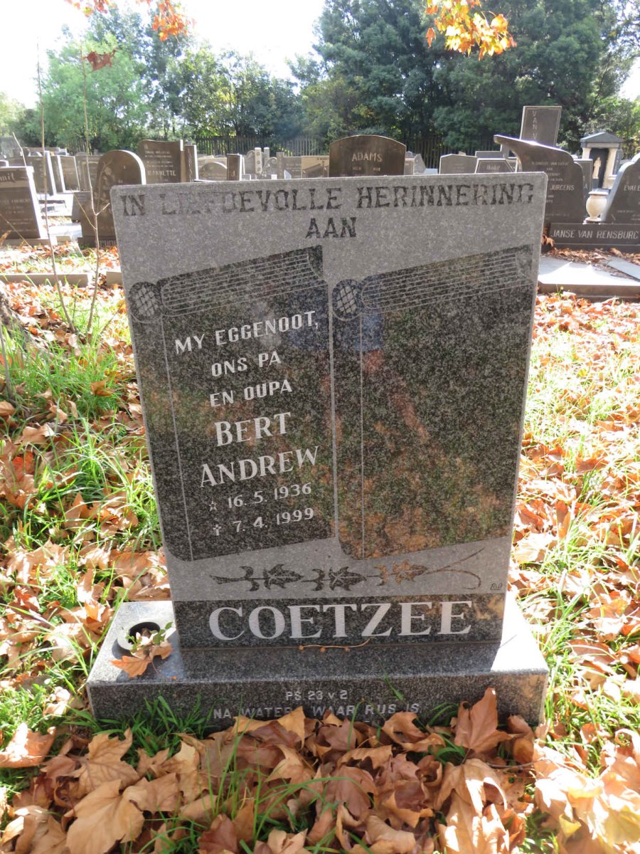 COETZEE Bert Andrew 1936-1999