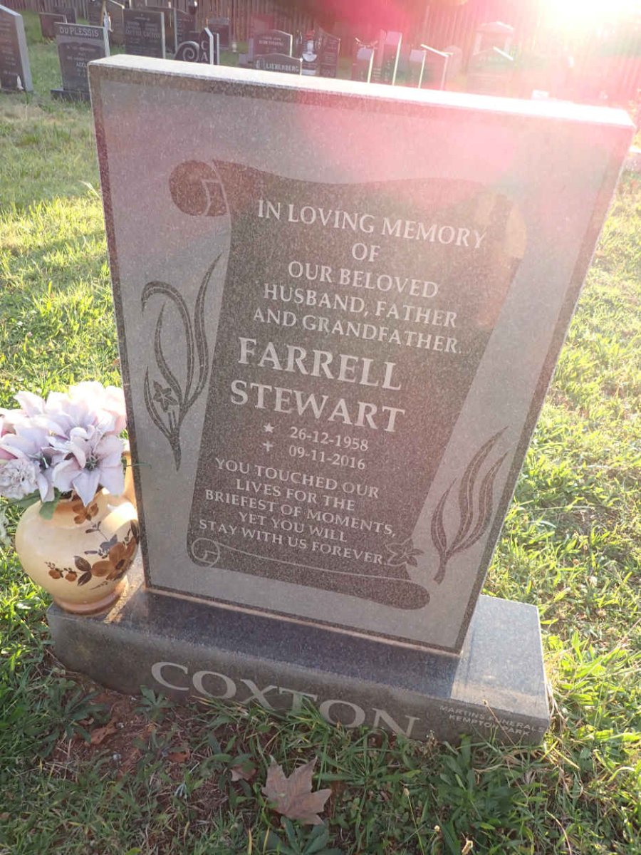 COXTON Farrell Stewart 1958-2016