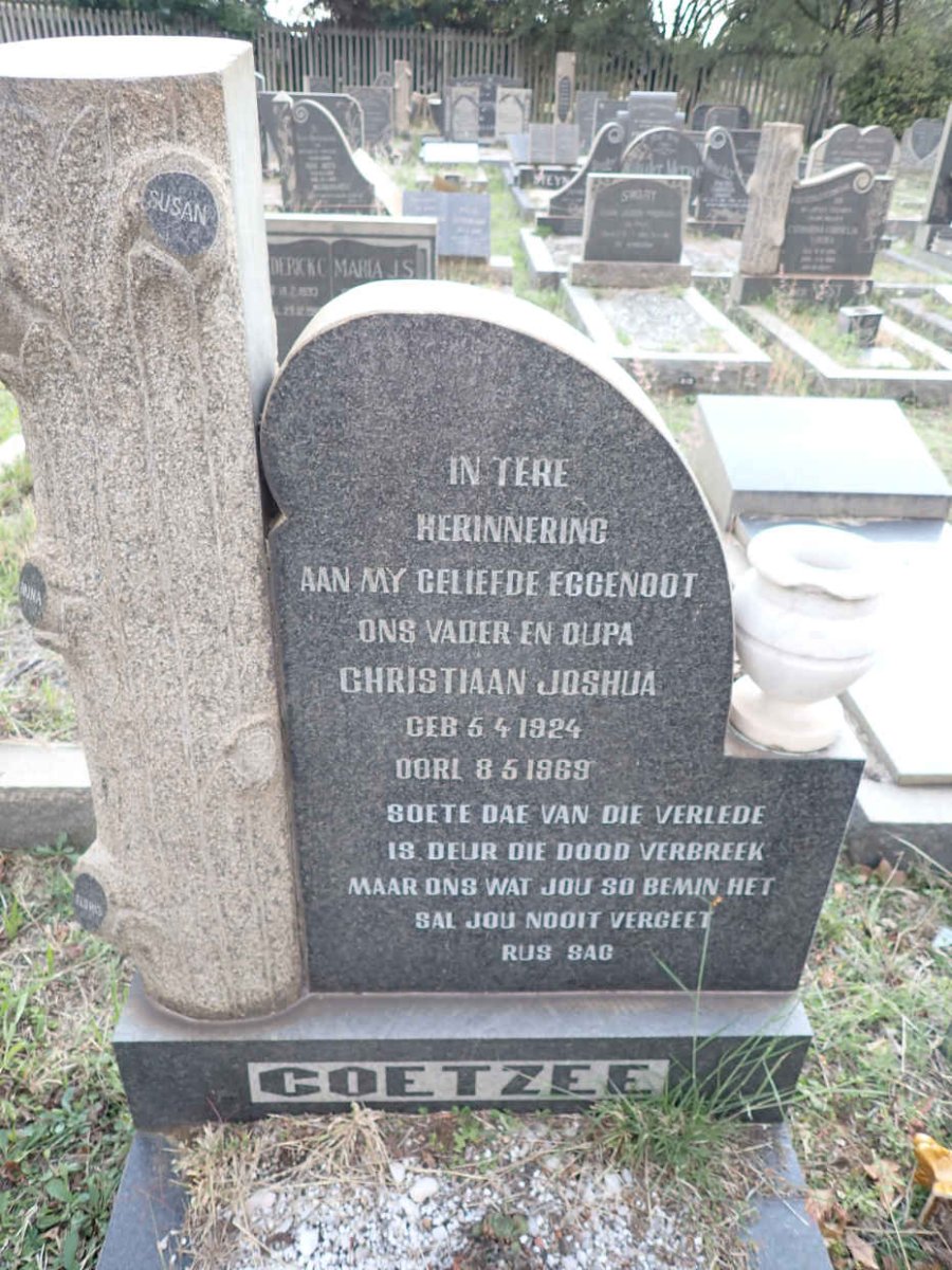 COETZEE Christiaan Joshua 1924-1969