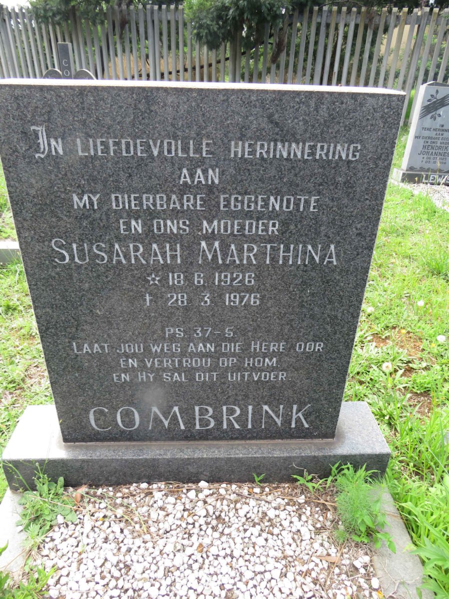 COMBRINK Susarah Marthina 1926-1976