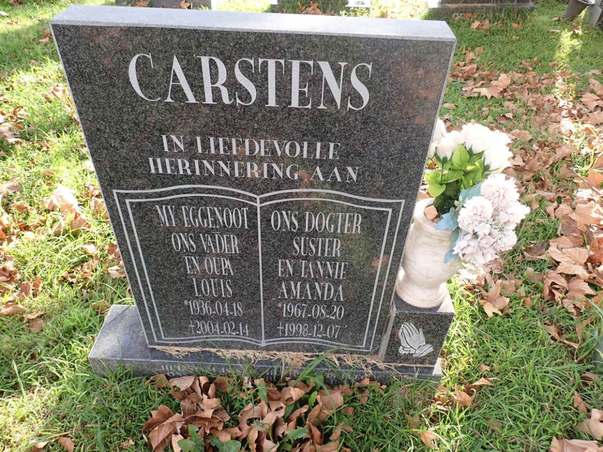 CARSTENS Louis 1936-2004 :: CARSTENS Amanda 1967-1998