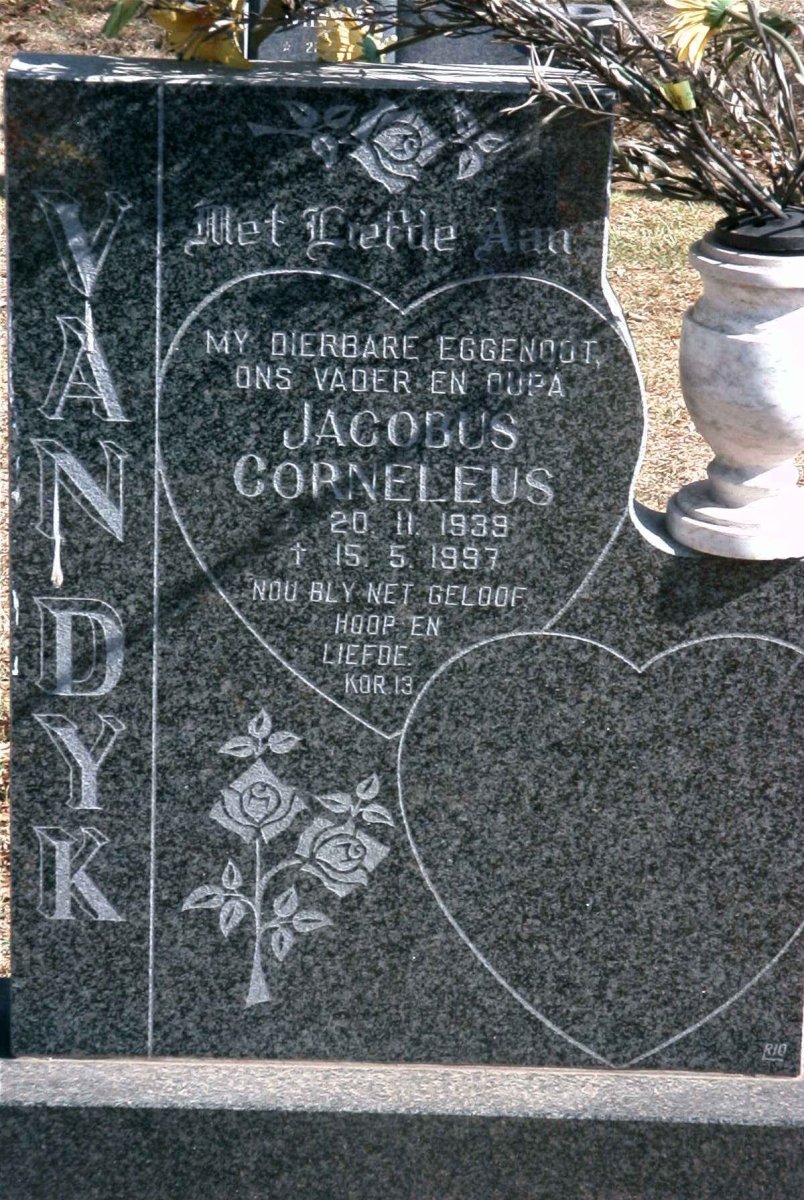 DYK Jacobus Corneleus, van 1939-1997