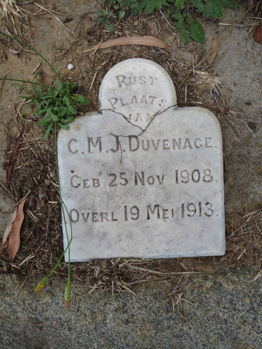 DUVENAGE C.M.J. 1908-1913