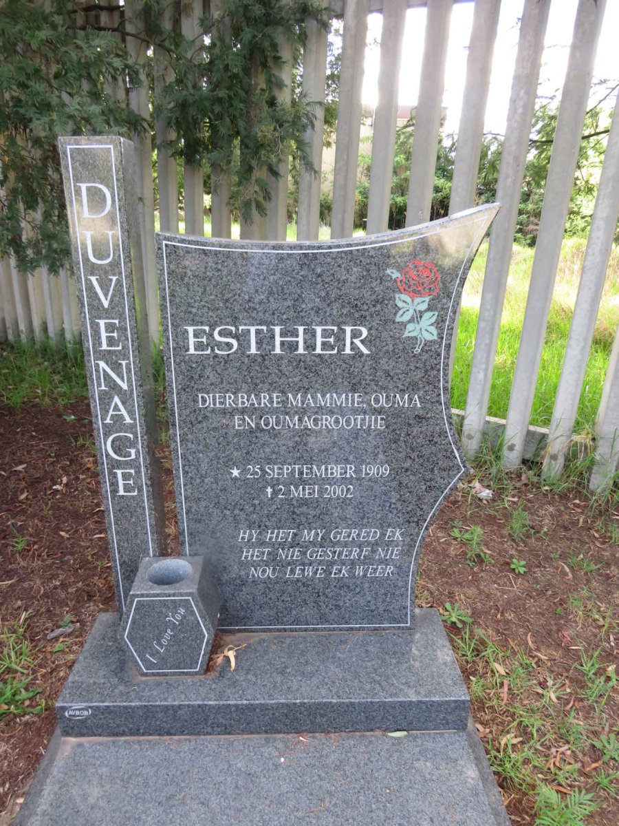 DUVENAGE Esther 1909-2002