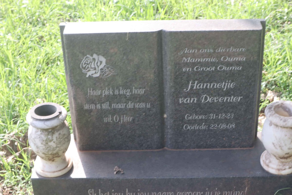 DEVENTER Hannetjie, van 1923-2008