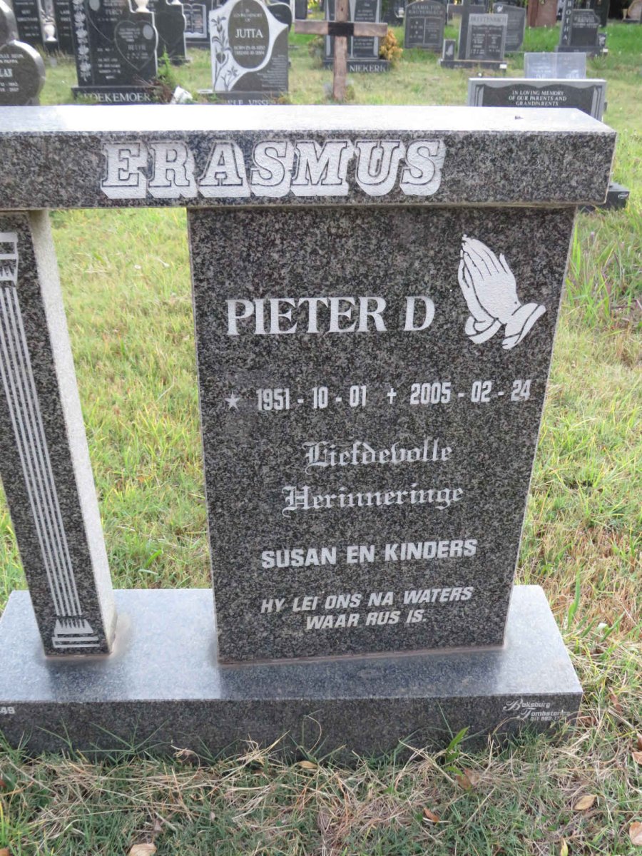 ERASMUS Pieter D. 1951-2005 