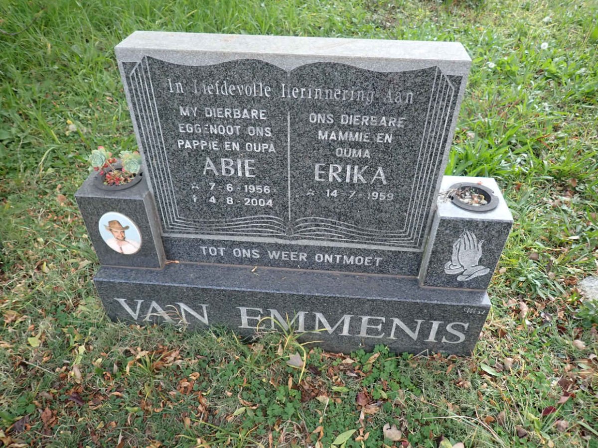 EMMENIS Abie, van 1956-2004 &amp; Erika 1959-