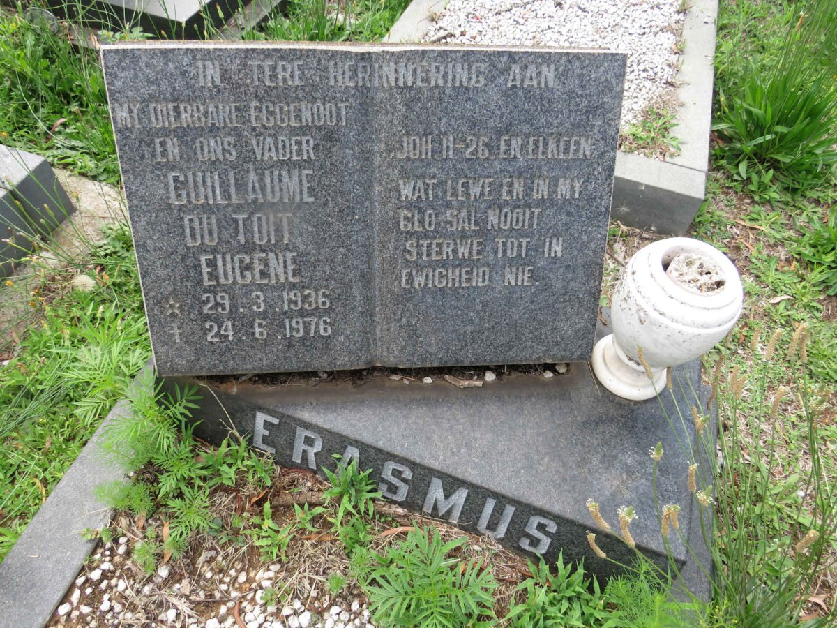 ERASMUS Guillaume Du Toit Eugene 1936-1976