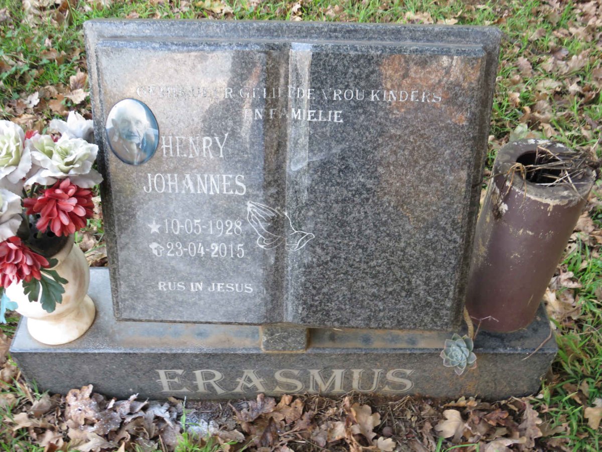 ERASMUS Henry Johannes 1928-2015