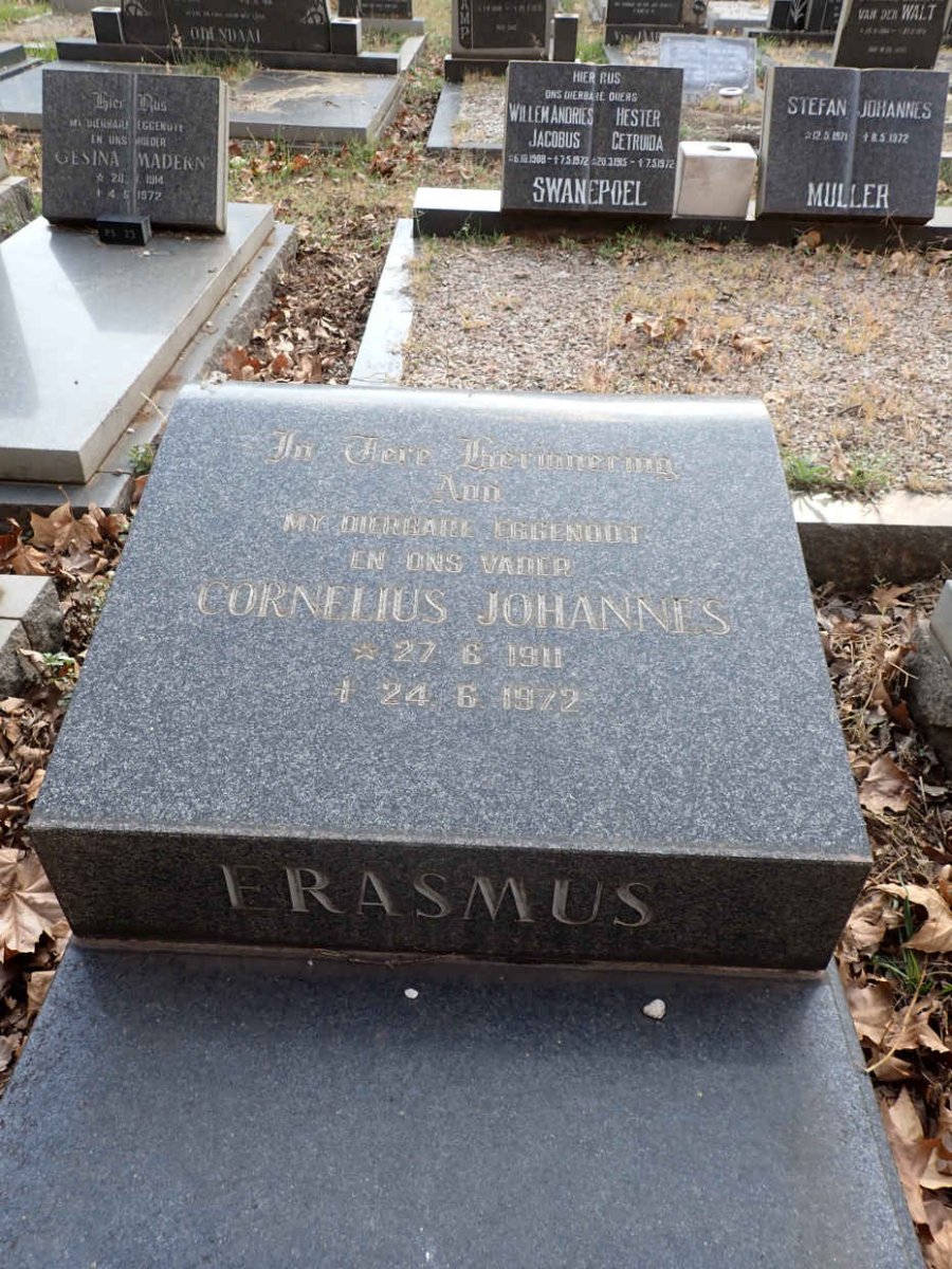 ERASMUS Cornelius Johannes 1911-1972