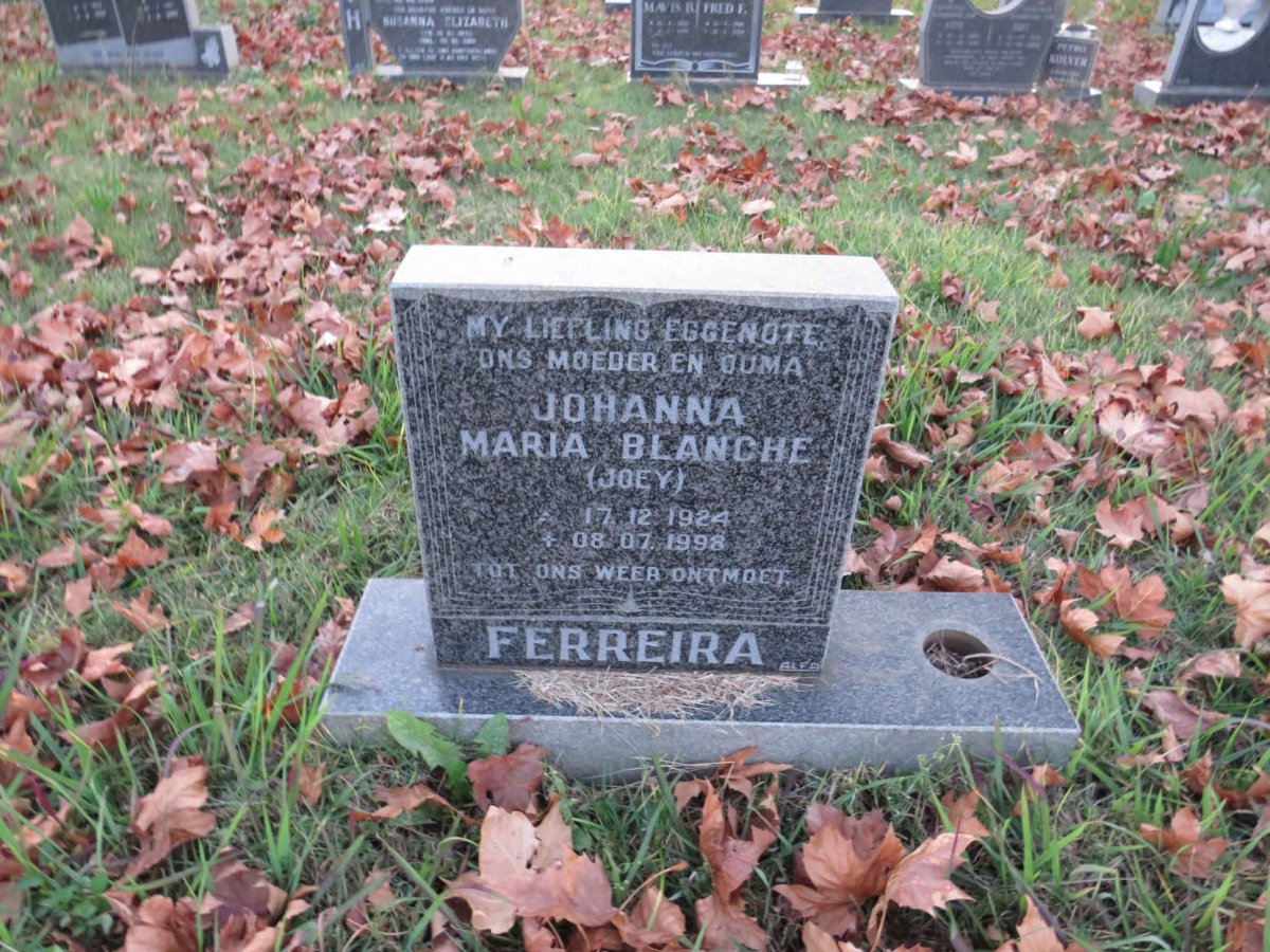 FERREIRA Johanna Maria Blanche 1924-1998