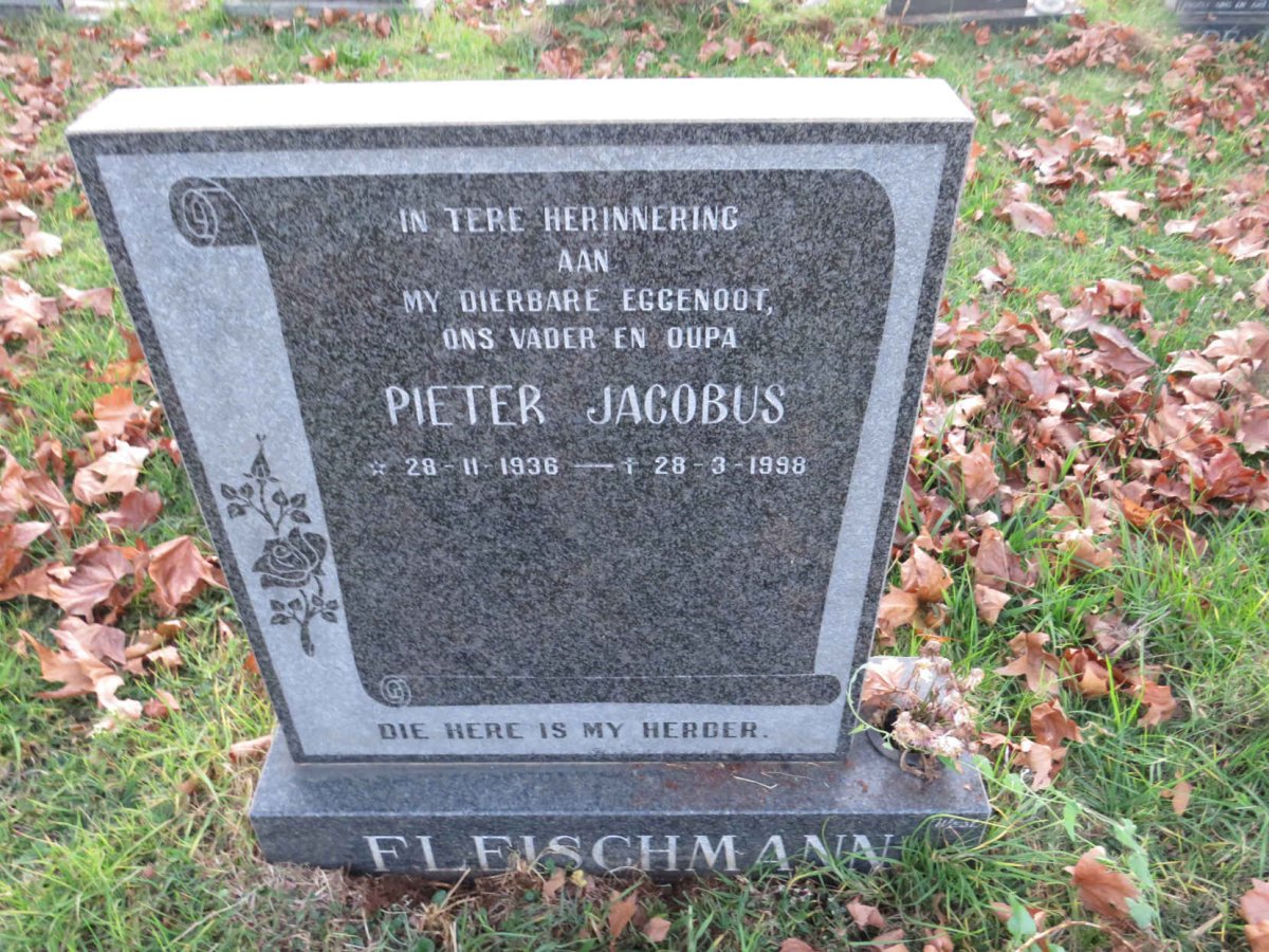 FLEISCHMANN Pieter Jacobus 1936-1998
