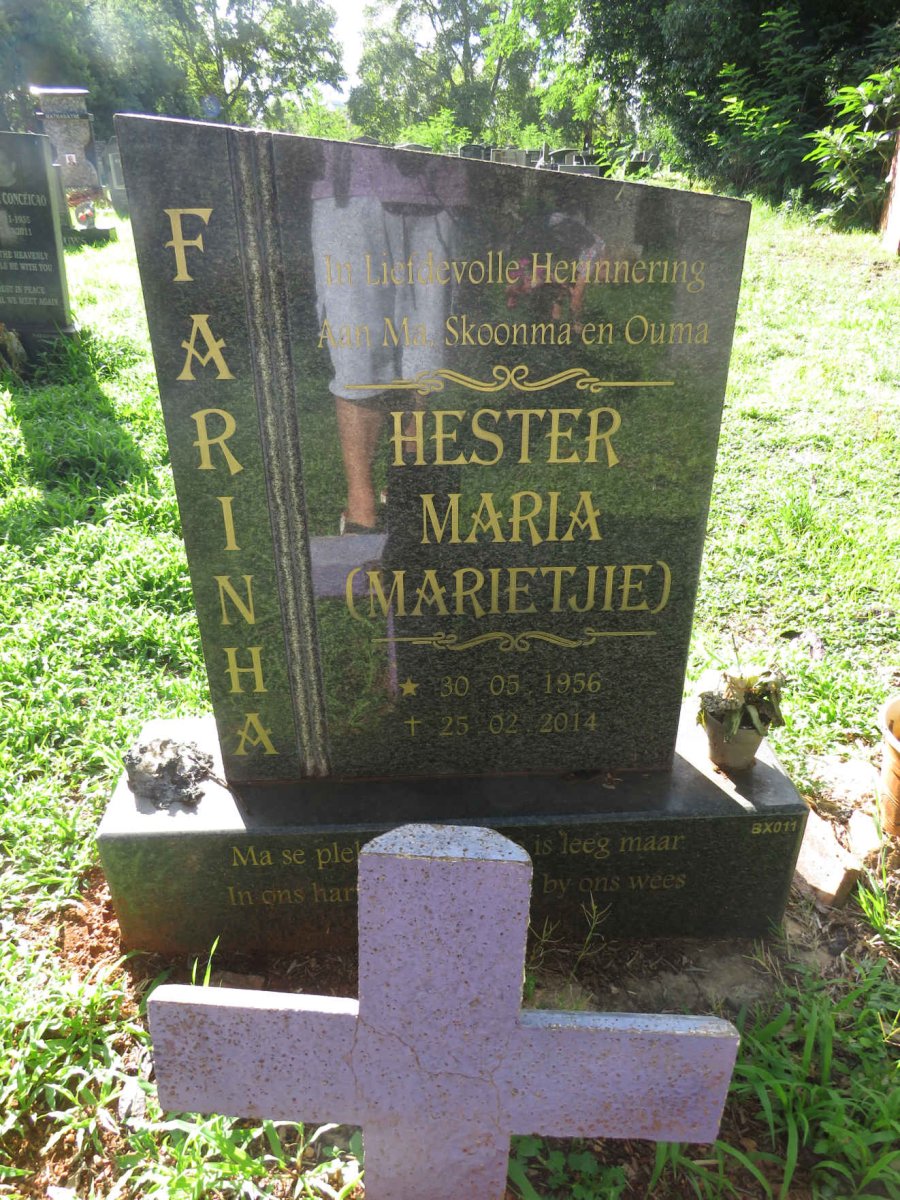 FARINHA Hester Maria 1956-2014