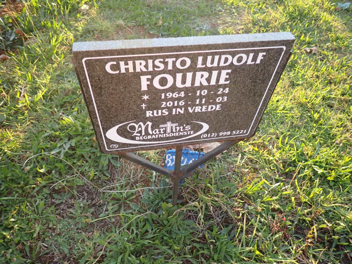 FOURIE Christo Ludolf 1964-2016