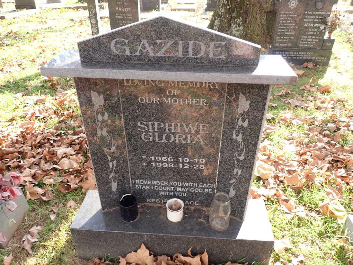 GAZIDE Siphiwe Gloria 1966-1998