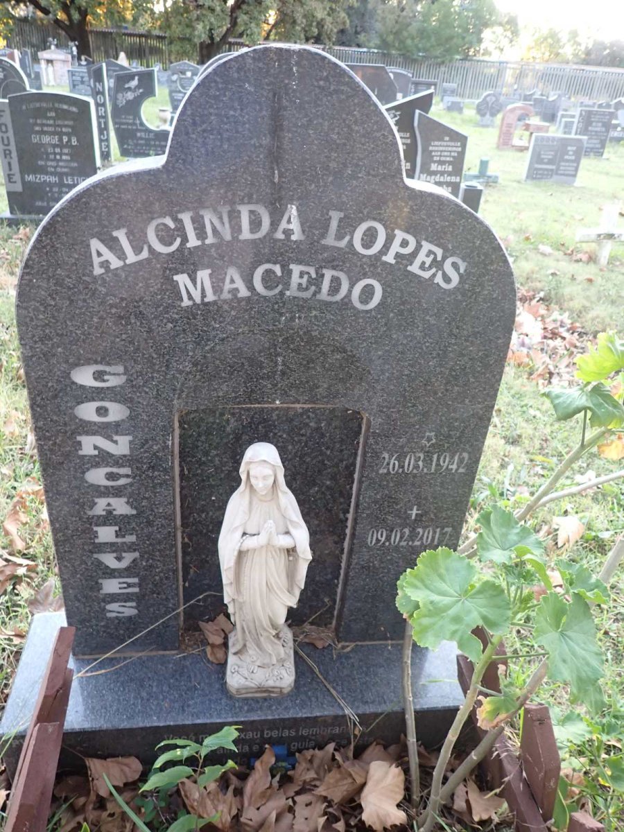 GONCALVES Alcinda Lopes Macedo 1942-2017