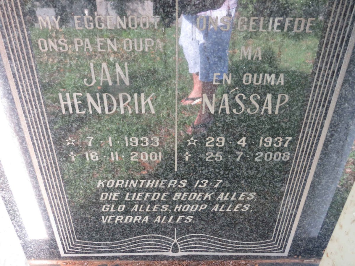 GROBBELAAR Jan Hendrik 1933-2001 &amp; Nassap 1937-2008
