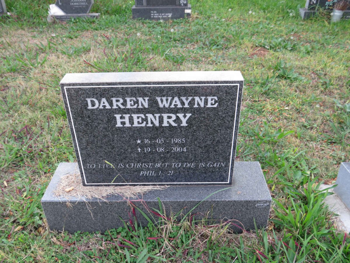 HENRY Daren Wayne 1985-2004