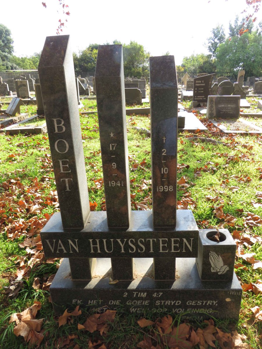 HUYSSTEEN Boet, van 1941-1998