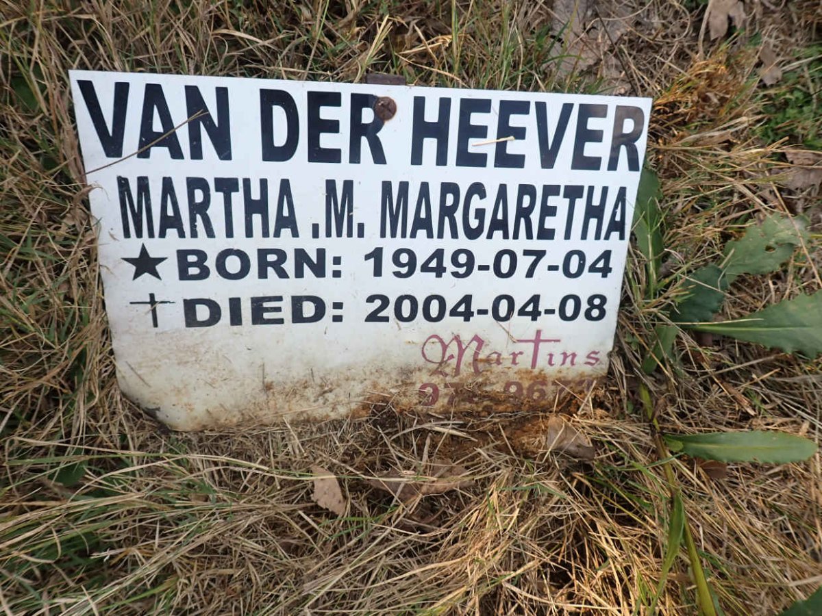 HEEVER Martha M. Margaretha, van der 1949-2004