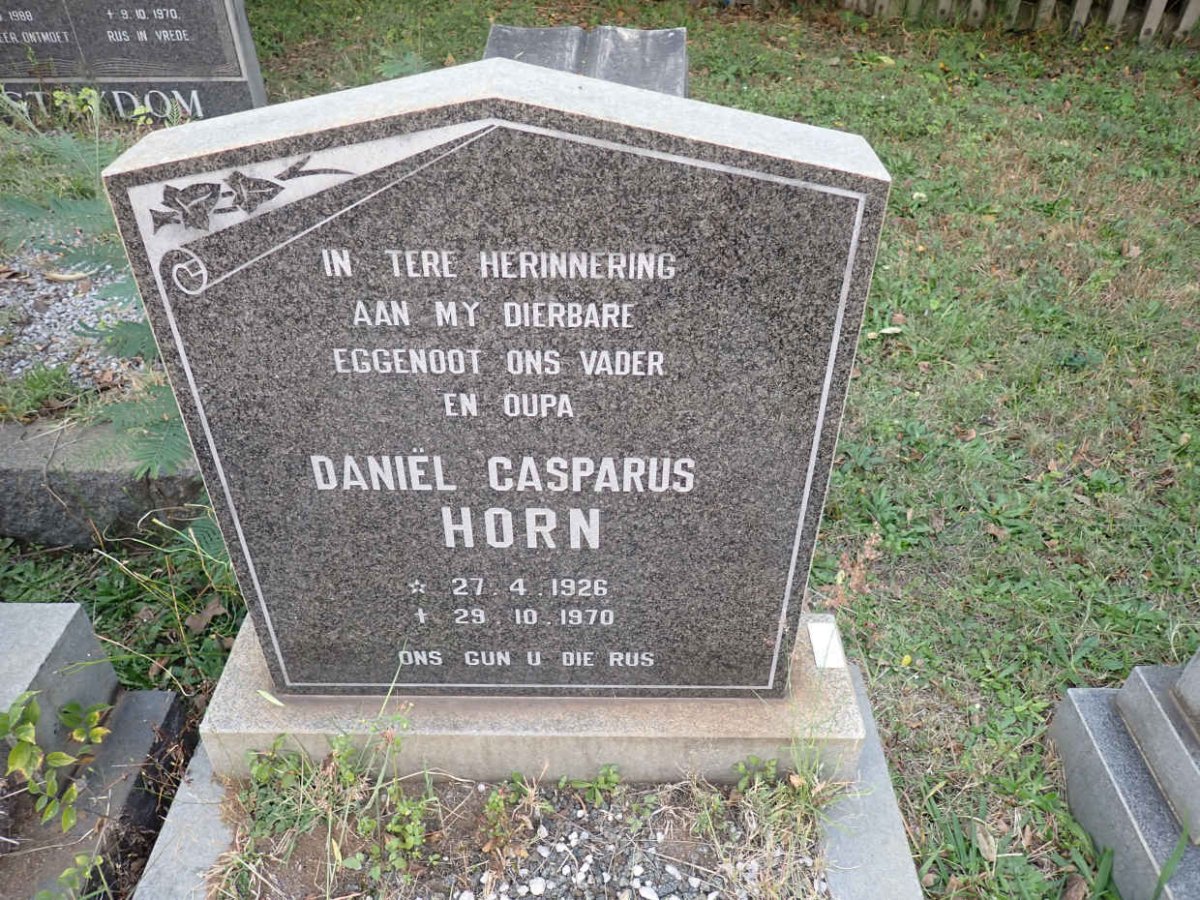 HORN Daniel Casparus 1926-1970