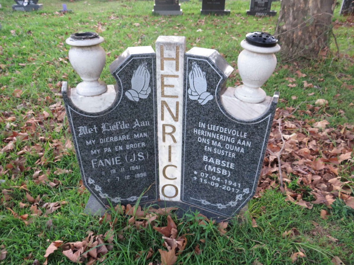 HENRICO J.S.1941-1996 & M.S.B. 1941-2017