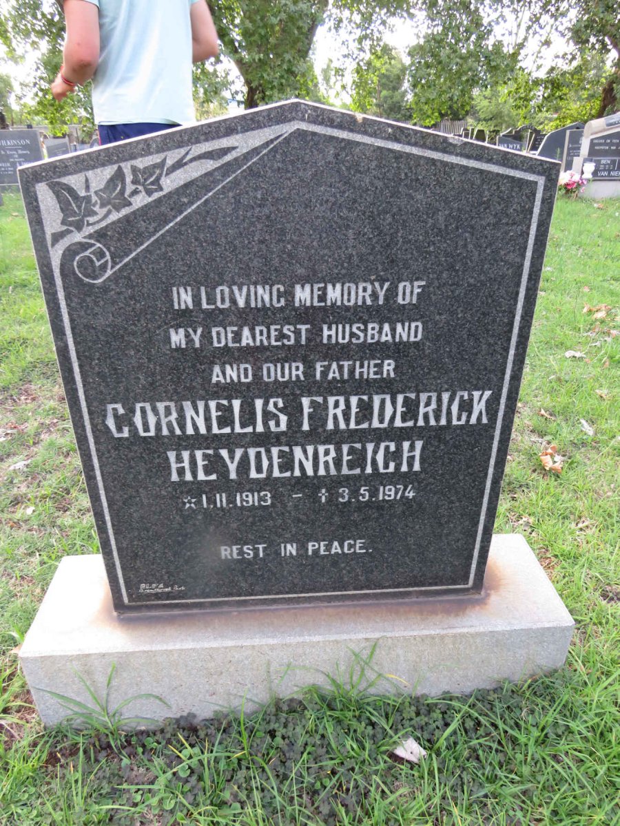 HEYDENREICH Cornelis Frederick 1913-1974