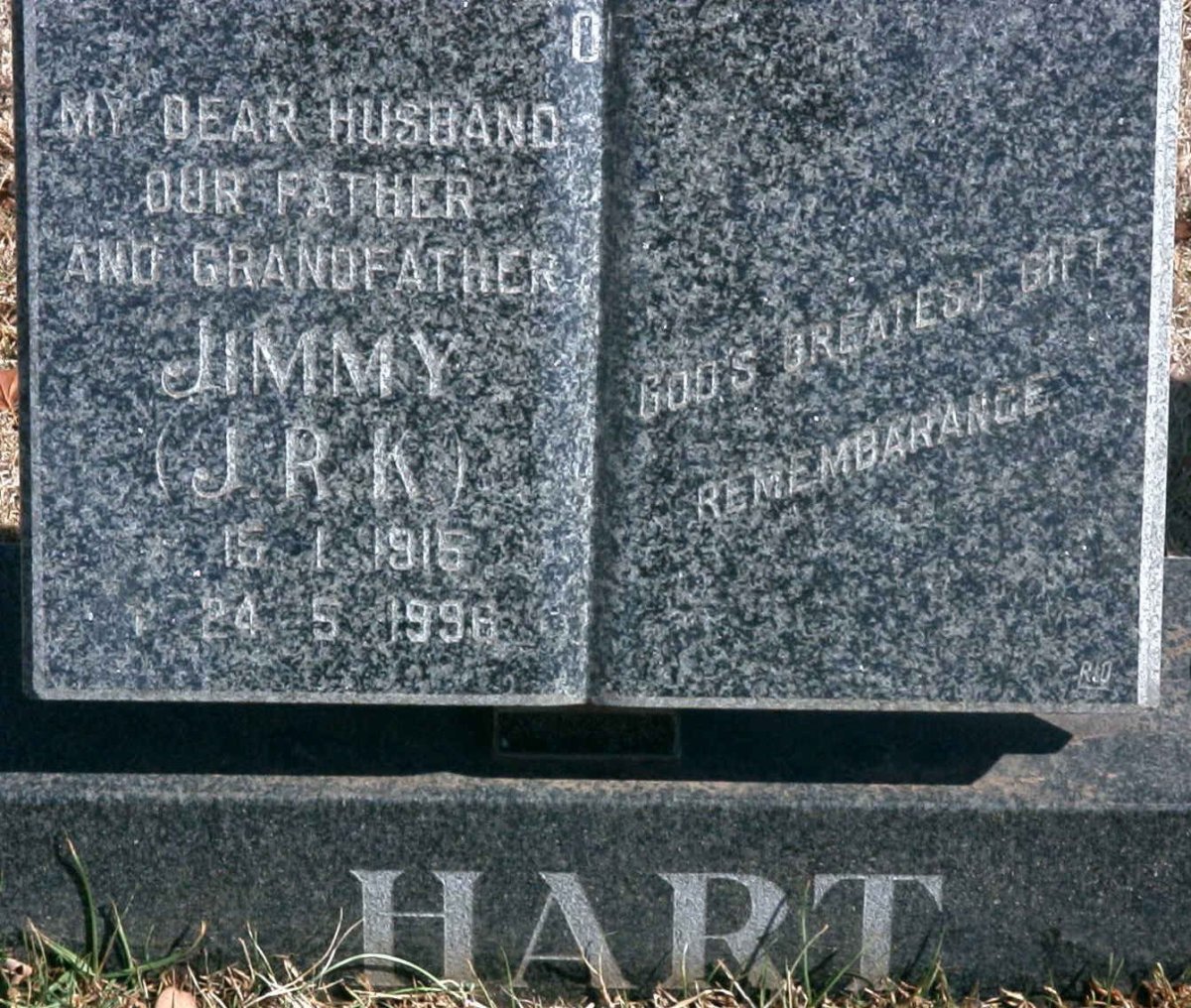 HART J.R.K. 1915-1996