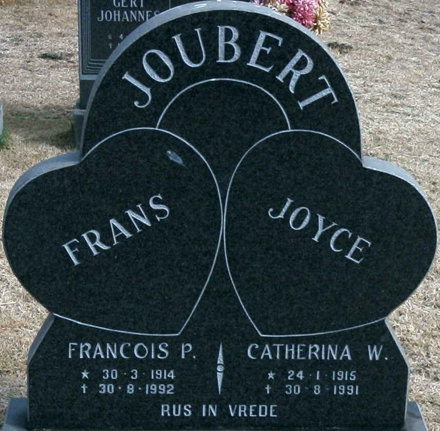 JOUBERT Francois P. 1914-1992 &amp; Catherina W. 1915-1991