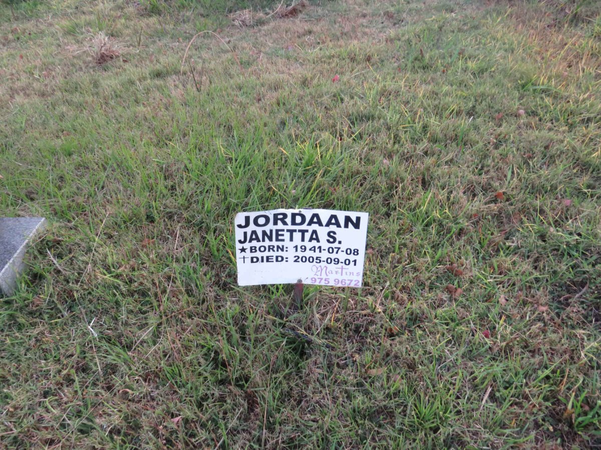 JORDAAN Janetta S. 1941-2005