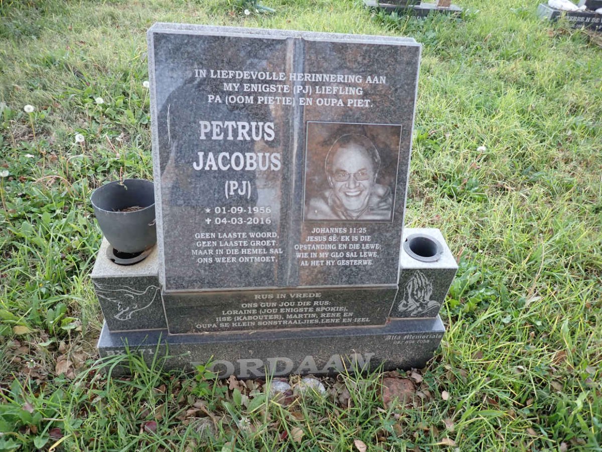 JORDAAN Petrus Jacobus 1956-2016